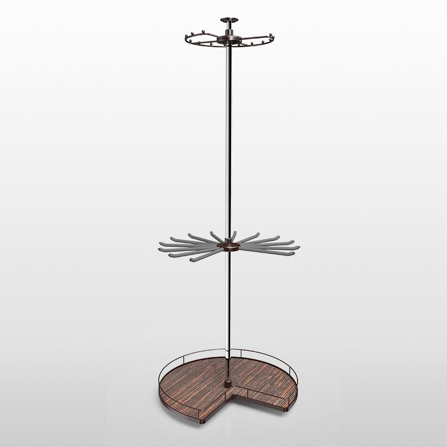 三層旋轉衣物籃(圓圍欄)